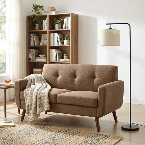 Miniatura 28 de Tbfit Sofá en Forma de L, Sofás Seccionales Modernos de Mediados de Siglo de 80" de Ancho, Sofás de 3 Plazas con Chaise Lounge Amplio, Sofá Beige