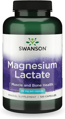 Miniatura 7 de Swanson Lactato de magnesio, suplemento mineral sin lactosa para apoyo a la salud muscular y ósea* - Suave con el estómago - Sin OMG y sin gluten