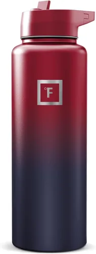 Miniatura 59 de IRON °FLASK Frasco de hidratación para acampar y senderismo con boquilla, botella de agua deportiva de acero inoxidable aislada de boca ancha, Aurora
