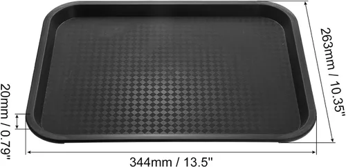 Miniatura 2 de uxcell Bandejas de plástico de comida rápida a granel de 10 x 14 pulgadas, bandejas rectangulares para servir, bandejas para cafetería, platos