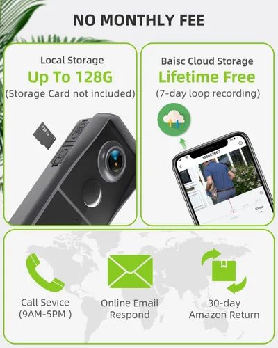 Miniatura 4 de MUBVIEW - Timbre con cámara de puerta inalámbrico con timbre, timbre de video - sin suscripción, cambiador de voz, personalización de zonas