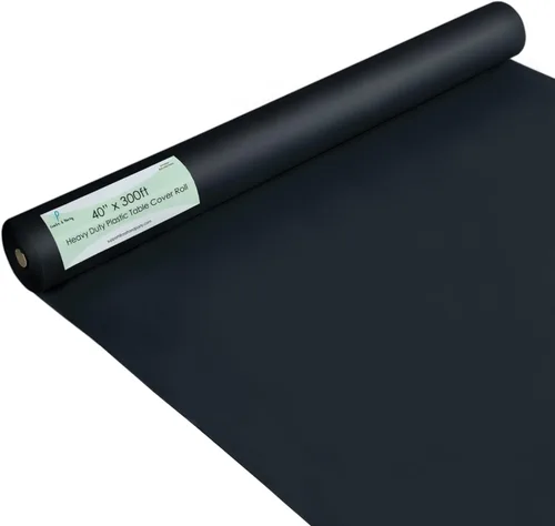 Miniatura 119 de Rollo de plástico para cubierta de mesa color verde manzana, 40 pulgadas x 100 pies, rollo de plástico resistente para cubierta de mesa de banquetes