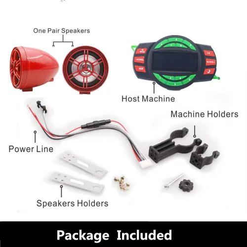 Miniatura 4 de XYC Amplificador Bluetooth de 12 V UTV ATV Sistema de sonido Altavoces manos libres FM Sistema de audio USB Estéreo de 3.5 pulgadas Altavoces de 12