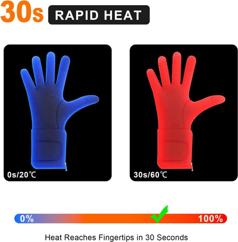 Miniatura 2 de BNZ Guantes calefactables para hombres y mujeres, guantes calefactables recargables para deportes de invierno, ciclismo en nieve, equitación, esquí