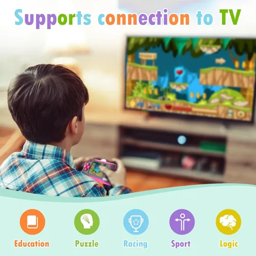 Miniatura 3 de Juego portátil para niños de 4 a 10 años, actualizado 2025, 142 minijuegos clásicos, salida de TV, pantalla LCD de 2.5 pulgadas, sistema de arcade