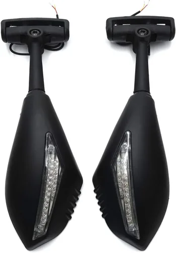 Miniatura 7 de Para CBR600 CBR900/929/954 Suzuki GSXR 600/750 BANDIT SV1000S Katana 600 motocicleta lente transparente mate LED señal de giro espejo integrado