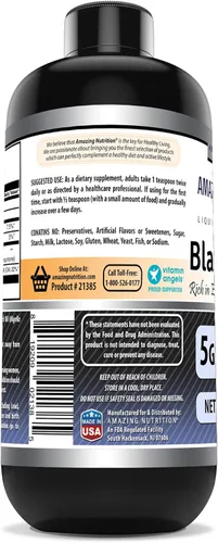 Miniatura 3 de Amazing Formulas Aceite de semilla negra de 16 onzas, aceite de semilla de comino negro prensado en frío natural de Nigella Sativa 100% genuina, sin