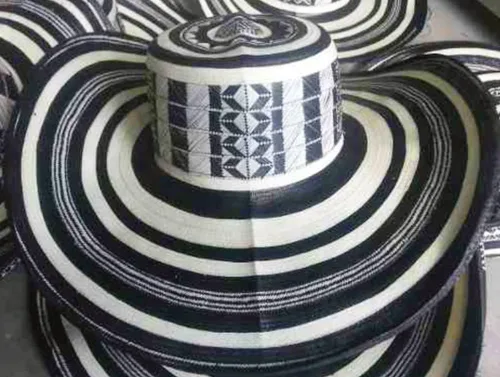 col-p Sombrero Colombiano Sombrero Sinuano 21 Vueltas Hecho por Artesanos Colombianos Blanco
