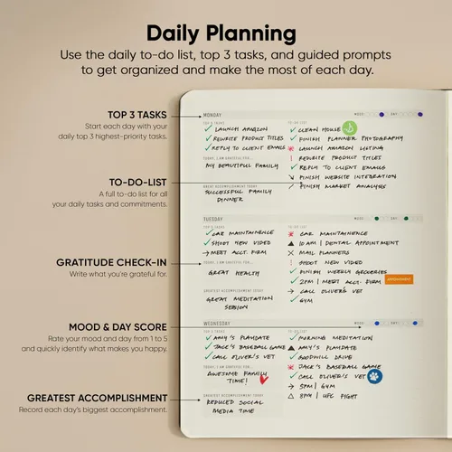Miniatura 3 de Sin fecha, Agenda 2026, 8.5" x 11" - La Agenda de Productividad #1 para Lograr Tus Objetivos 2026 - Agenda 2026-2027 por PRODUCTIVITY STORE