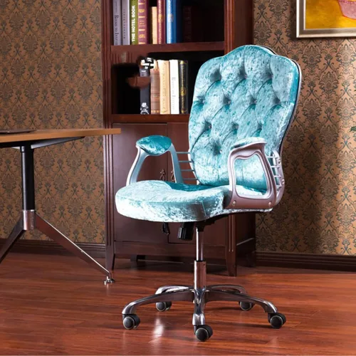 Miniatura 13 de QQXX Silla de oficina en casa, silla ergonómica de escritorio, silla de computadora con soporte lumbar, reposabrazos, silla ejecutiva giratoria