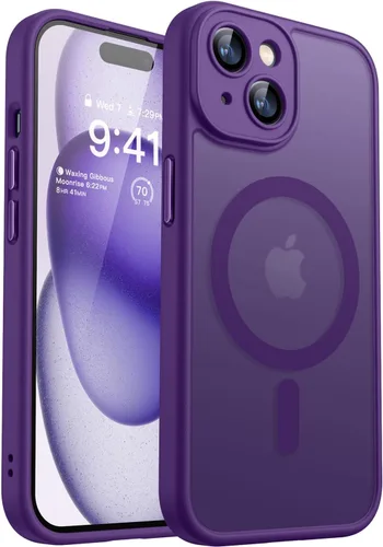 Miniatura 90 de CANSHN Funda magnética compatible con iPhone 17 Pro, mejorada [protección completa de la cámara] [compatible con Magsafe] [mate translúcido] funda