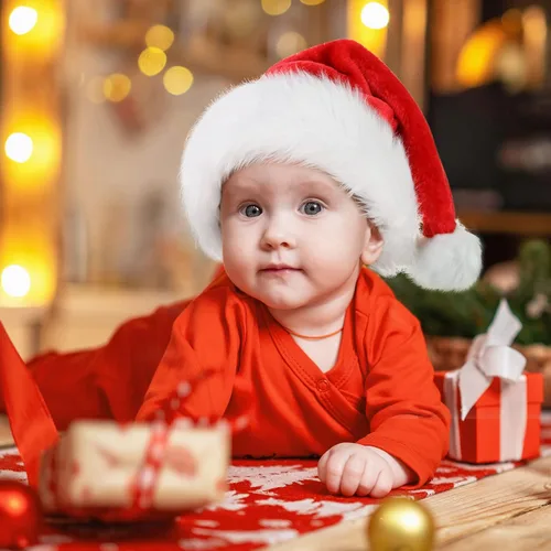 Miniatura 7 de RJVW Sombrero de Papá Noel de Navidad para niños y bebés, unisex, grueso, de terciopelo, clásico, para fiesta de Año Nuevo