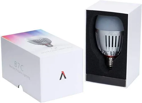 Aputure Accent B7C - Bombillas LED inteligentes de 7 W RGBWW, 2000k-10000k bi color, modo CCT/HSI/FX, batería incorporada de control de aplicación,