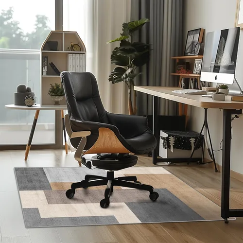 Miniatura 13 de Tapete para silla de oficina para suelo de madera dura, antideslizante, Hi-Q, tapete para silla de escritorio para suelos de madera dura y baja