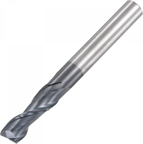 Miniatura 14 de uxcell Fresa de extremo de nariz cuadrada, punta de 0.039 in de diámetro de carburo sólido recubierto AlTiN Fresa CNC Fresa de 2 flautas en espiral