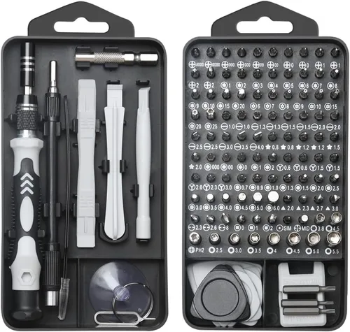 Miniatura 3 de LIFEGOO Juego de destornilladores de precisión 138 en 1 pequeño juego de destornilladores magnéticos con funda, kit de herramientas de reparación