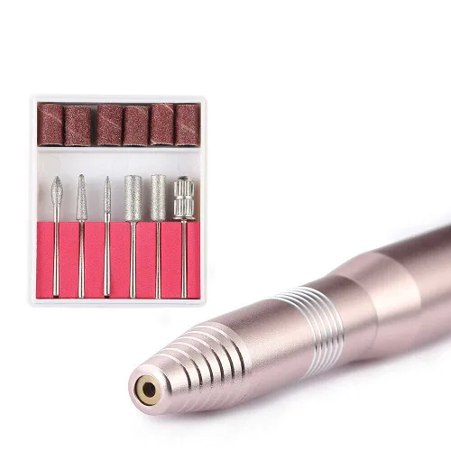 Miniatura 6 de Taladro de uñas eléctrico portátil con kit de uñas acrílicas, juego profesional de manicura y pedicura de 20000 rpm para acrílico, uñas de gel