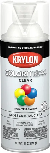 Miniatura 45 de Krylon K05599007 COLORmaxx Pintura en aerosol y base para uso en interiores y exteriores, color gris brillante para maquinaria, 12 onzas