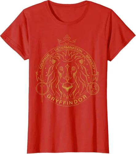 Miniatura 16 de Harry Potter Camiseta Gryffindor Line Art Lion Symbol, Negro