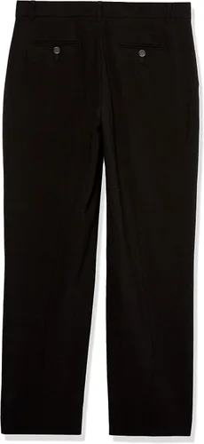 Miniatura 5 de Calvin Klein Pantalón de vestir plano para niños, pierna recta y parte inferior con dobladillo, trabillas para cinturón y bolsillos frontales