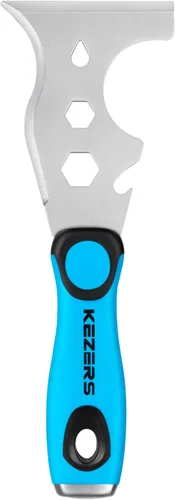 KEZERS Herramienta de Pintor 13 en 1, Raspador de Cuchillo de Masilla de Acero Inoxidable de 3", Herramienta Raspadora de Pintura para Pintura y