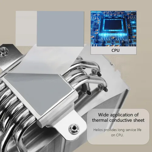 Miniatura 4 de Thermalright Heilos Hoja de grasa de silicona térmicamente conductora de estado sólido para CPU/GPU, no conductiva, de computadora de sobremesa