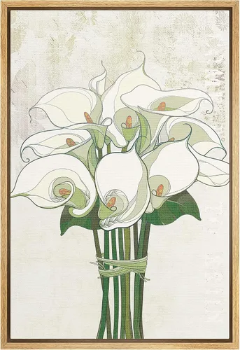 Miniatura 117 de SIGNFORD Lienzo impreso para pared, acuarela, floral, retro, abstracto, naturaleza, desierto, ilustraciones florales botánicas, arte moderno