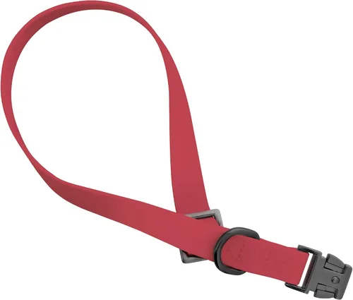 Miniatura 7 de MiMu Collar pequeño de silicona para perro, collar de perro elegante rosa de 17 pulgadas con hebilla de cierre y bucle de correa con anillo en D