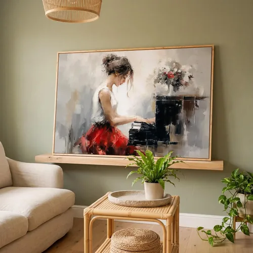 Miniatura 17 de LuxeWood Arte de Pared Musical en Lienzo - Impresiones Temáticas Musicales Medianas y Grandes para Sala de Estar, Oficina, Estudio, Airbnb