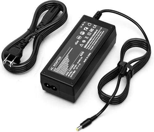 Adaptador de corriente de CA de 60 W, 12 V y 5 A, compatible con monitor de la serie S, punta de 0.217 x 0.098 in, reemplazo de cable de
