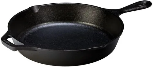 Miniatura 5 de Lodge Horno holandés de hierro fundido esmaltado EC6D38, 6 cuartos de galón, Lagoon y sartén pre-sazonada L8SK3 de 10-1/4 pulgadas