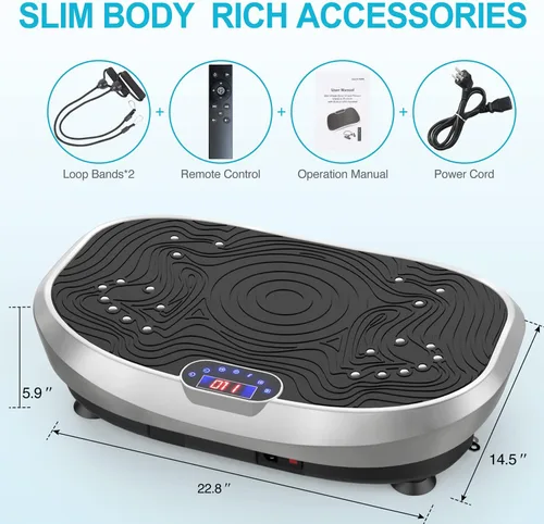 Miniatura 6 de AXV Vibration Plate Exercise Machine Whole Body Workout Power Vibrate Fitness Platform Vibrating Machine Exercise Board for Weight Loss Shaping