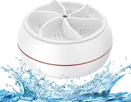 Mini Lavadora USB Portátil | Lavadora de Lavabo Ultrasónica Turbo para Ropa y Vajilla. Perfecta para Viajes, Negocios, Camping, Hogar, Universidad,