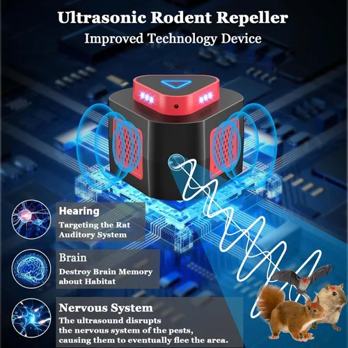 Miniatura 2 de Nuevo Repelente de Roedores Ultrasónico Mejorado Enchufable Repelente de Ratones Elimina Ratas Permanentemente Repelente Electrónico de 4 Modos