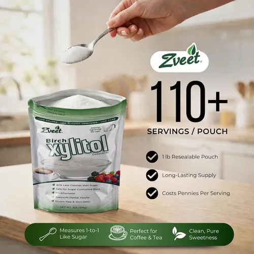 Miniatura 4 de Edulcorante de Abedul Xylitol de Zveet (fabricado en EE. UU)
