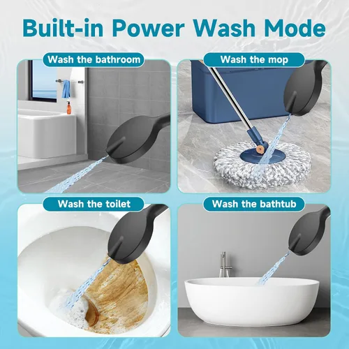 Miniatura 7 de Cabezal de ducha de mano con filtro JITTGO, cabezal de ducha de mano de 15 cm de alta presión con filtros para agua dura, cabezal de ducha Mate negro