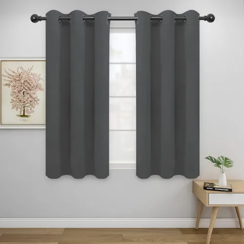 Miniatura 175 de Easy-Going - Cortinas opacas para dormitorio, aislamiento térmico sólido con ojales, cortinas de ventana para reducción de ruido, cortinas