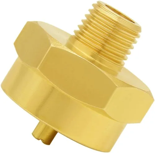 Hooshing Adaptador de recarga de botella de gas propano de 1 libra, rosca NPT macho de 1/4 pulgadas x 1 "-20 hembra de cilindro desechable para
