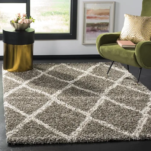 Miniatura 8 de SAFAVIEH Hudson Shag Collection - Alfombra decorativa de 2 x 3 pies, diseño de enrejado, no desprende pelusa y de fácil cuidado, 2 pulgadas