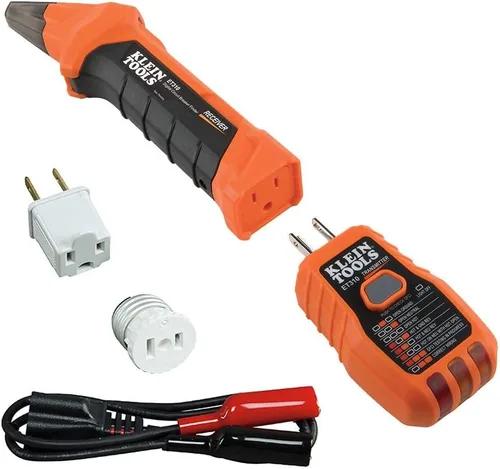 Miniatura 5 de Klein Tools ET270 Multiprobador digital de rango automático, AC/DC, resistencia y kit de herramientas de búsqueda de disyuntores 80016