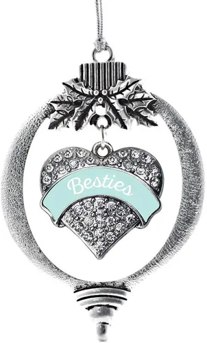 Miniatura 195 de Inspired Silver Adornos festivos de dije de corazón pave de plata con circonitas cúbicas