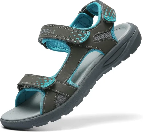 Sandalias para caminar para mujer, sandalias de senderismo impermeables de verano, cómodas y ligeras, deportivas, sandalias deportivas con punta