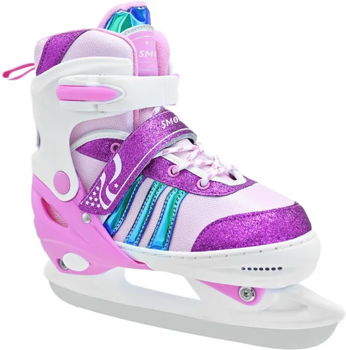 Miniatura 10 de Patines de Hielo Ajustables, Patines de Hielo de Cuchilla Lisa para Edades 3-12, Patines de Hielo con Forro Cómodo para Principiantes Niños y Niñas