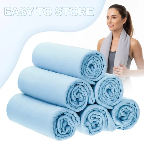 Miniatura 4 de Soulchen Paquete de 6 toallas de yoga caliente a granel con punto de agarre antideslizante de 72 x 24 pulgadas, tapete de yoga de microfibra suave