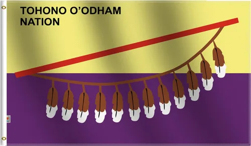 Miniatura 13 de Bandera de pueblo nativo americano Triba Abenaki de 3 x 5 pies, grande, tela de seda suave 100D para interiores y exteriores, 36 x 60 pulgadas