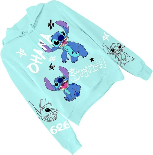 Miniatura 5 de Disney Sudadera con capucha Lilo and Stitch para mujer, diseño clásico de Lilo y Stitch