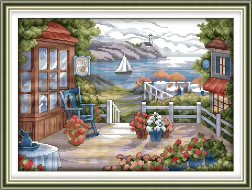 Miniatura 9 de ITSTITCH Kits de punto de cruz estampados para principiantes, gama completa de punto de cruz con patrón preimpreso para niños o adultos, kits