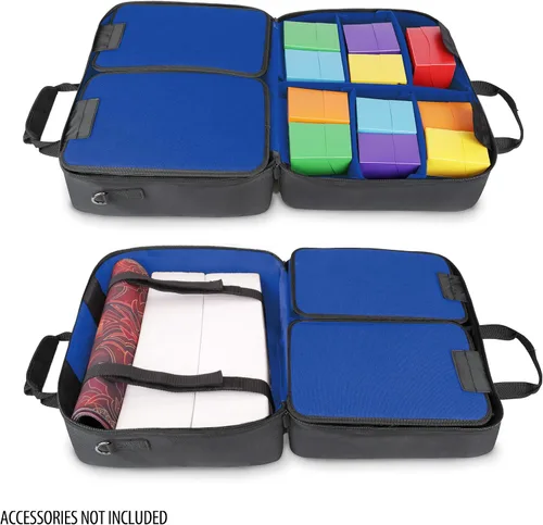 Miniatura 3 de Bolsa de viaje USA Gear XL para mazo de cartas TCG MTG - Bolsa grande de almacenamiento para cartas MTG con correa de hombro acolchada, interior Azul
