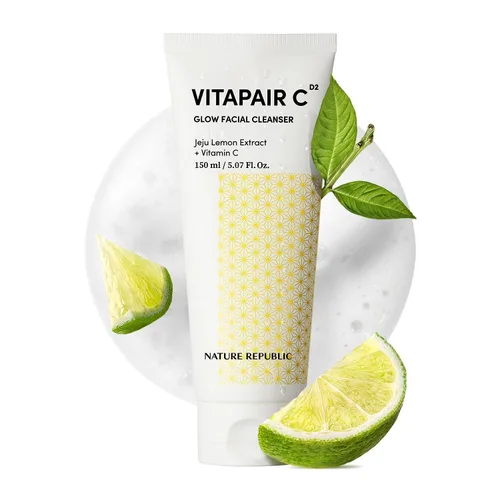 Miniatura 7 de Nature Republic Vitapair C Glow - Limpiador facial con vitamina suave, hidratante, refresca la piel, limpiador natural suave, removedor