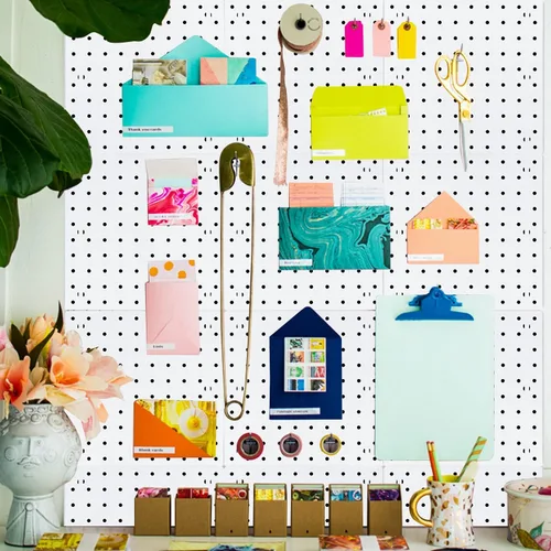 Miniatura 7 de Tablero de clavijas, organizador de pared de tablero de clavijas, tableros de clavijas para paredes, sala de manualidades, kits de tablero